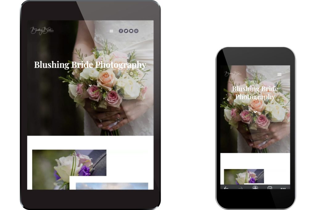 Tablet and Mobile Responsive Website for Blushing Bride