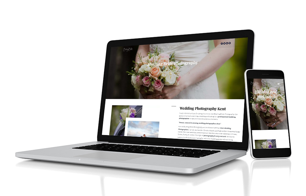 Laptop and Mobile Responsive Website for Blushing Bride